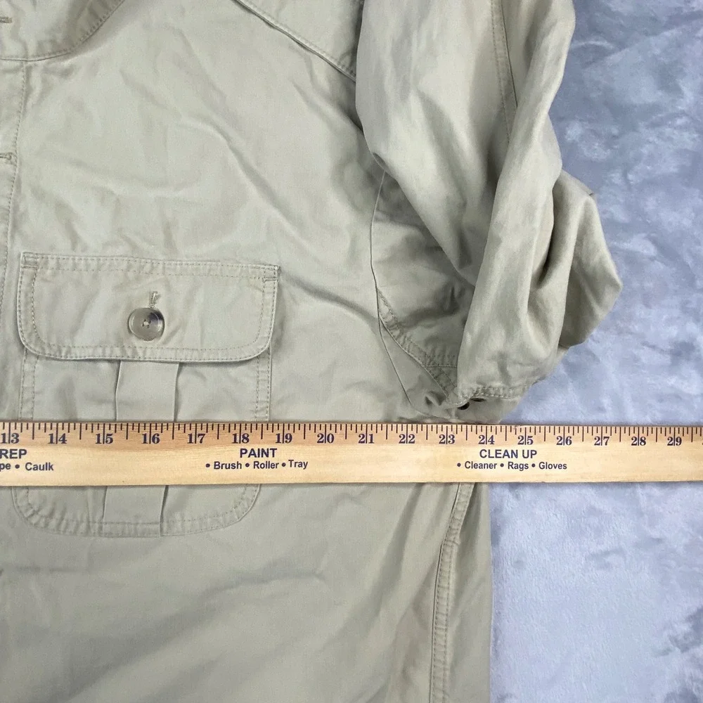 Mens Polo Ralph Lauren Khaki Tan Cotton Twill Field Jacket Safari Military Sz XL